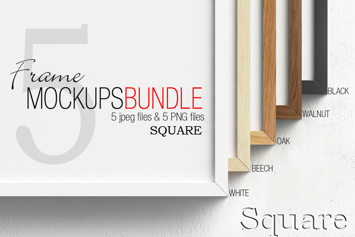 Frame mockups bundle SQUARE, a Print Template by HisariDS Mockup Design (Photo 1 of 6)