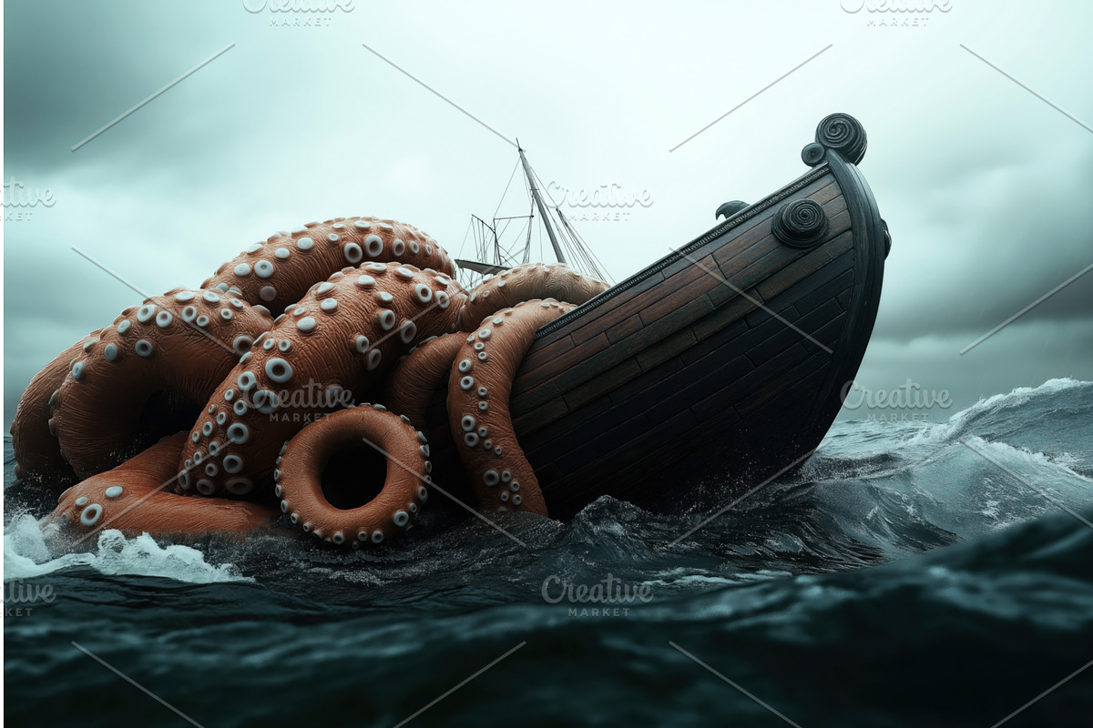 Image depicts a dramatic scene of a, an Animal Illustration by Sergey Kotenev