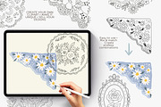 80 floral Procreate stamps, a Brush Add-On by Patishop Art (Thumbnail 2 of 7)