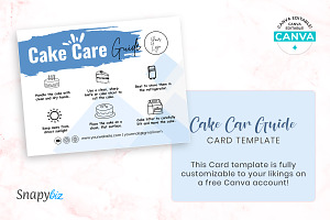 Cake Care Guide Editable Template