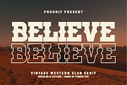 Believe Western - Vintage Slab Serif, a Slab Serif Font by Pian45 Studio (Thumbnail 1 of 8)