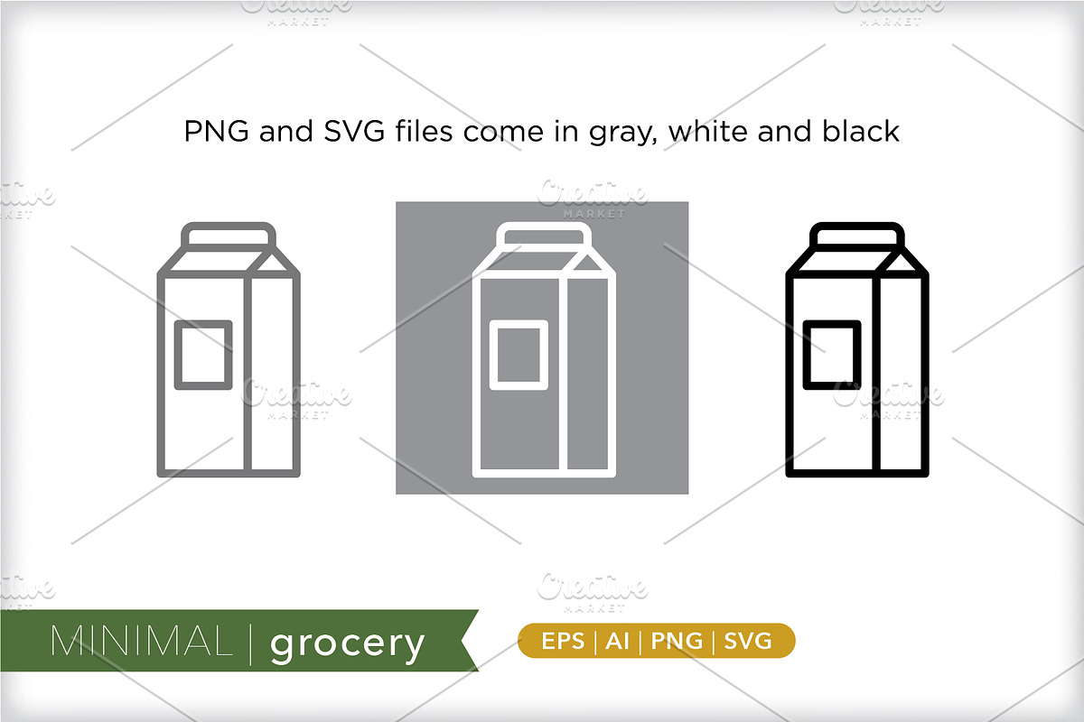 Minimal grocery icons, an Outline Icon by Picture Window (Photo 5 of 5)