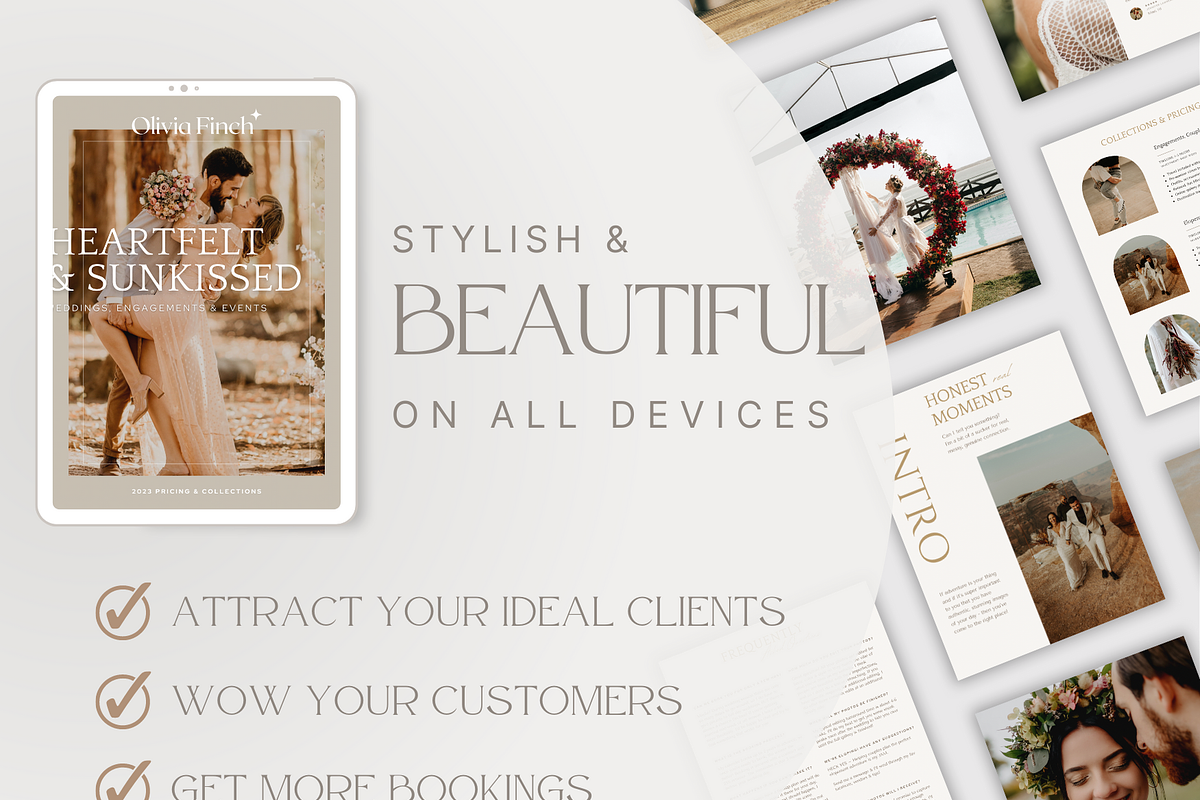 BOHO Wedding Photography Guide Canva, a Magazine Template by Signature Edits (Photo 4 of 12)