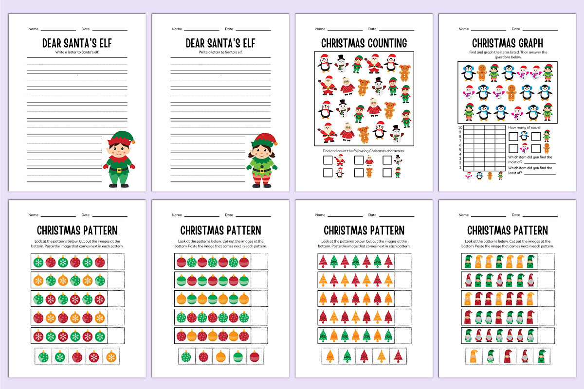 Kindergarten Christmas Workbook, a Stationery Template by Shumaya (Photo 3 of 6)