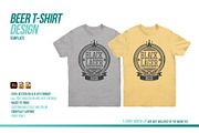 Beer T-Shirt Design Template, a Templates & Theme by The Design For Co. (Thumbnail 1 of 3)