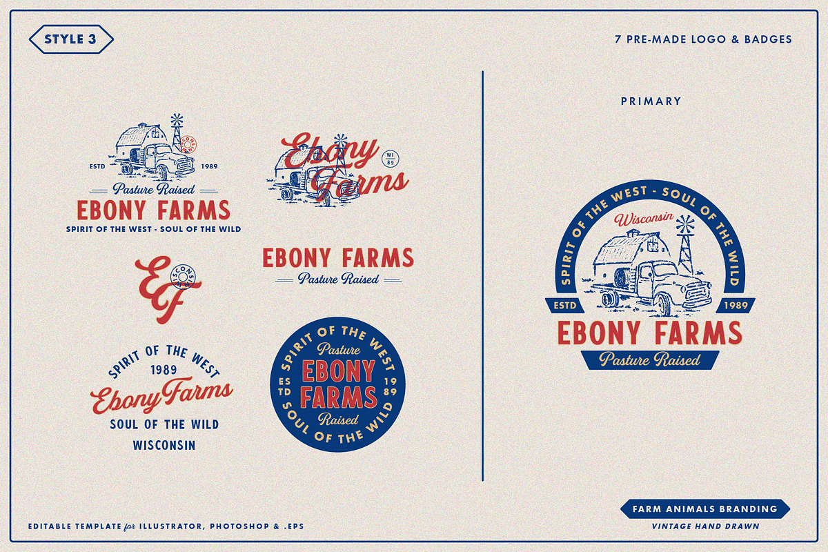 Farm Animals Branding preview 6
