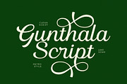Gunthala Script, a Script Font by Violet Natural (Thumbnail 1 of 11)