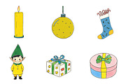Cute Yellow Christmas Clipart, an Illustration by CreationArt (Thumbnail 4 of 6)