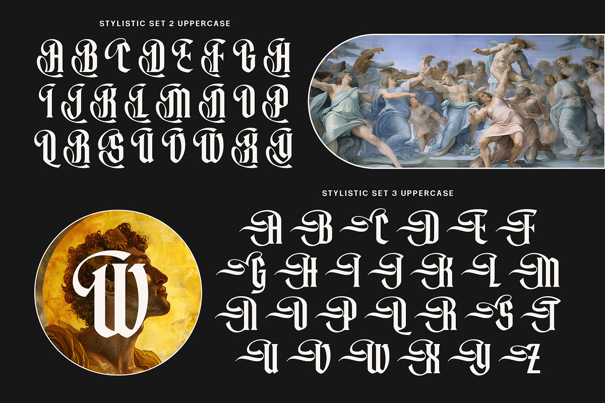 Zentras Typeface, a Blackletter Font by alit design (Photo 10 of 17)