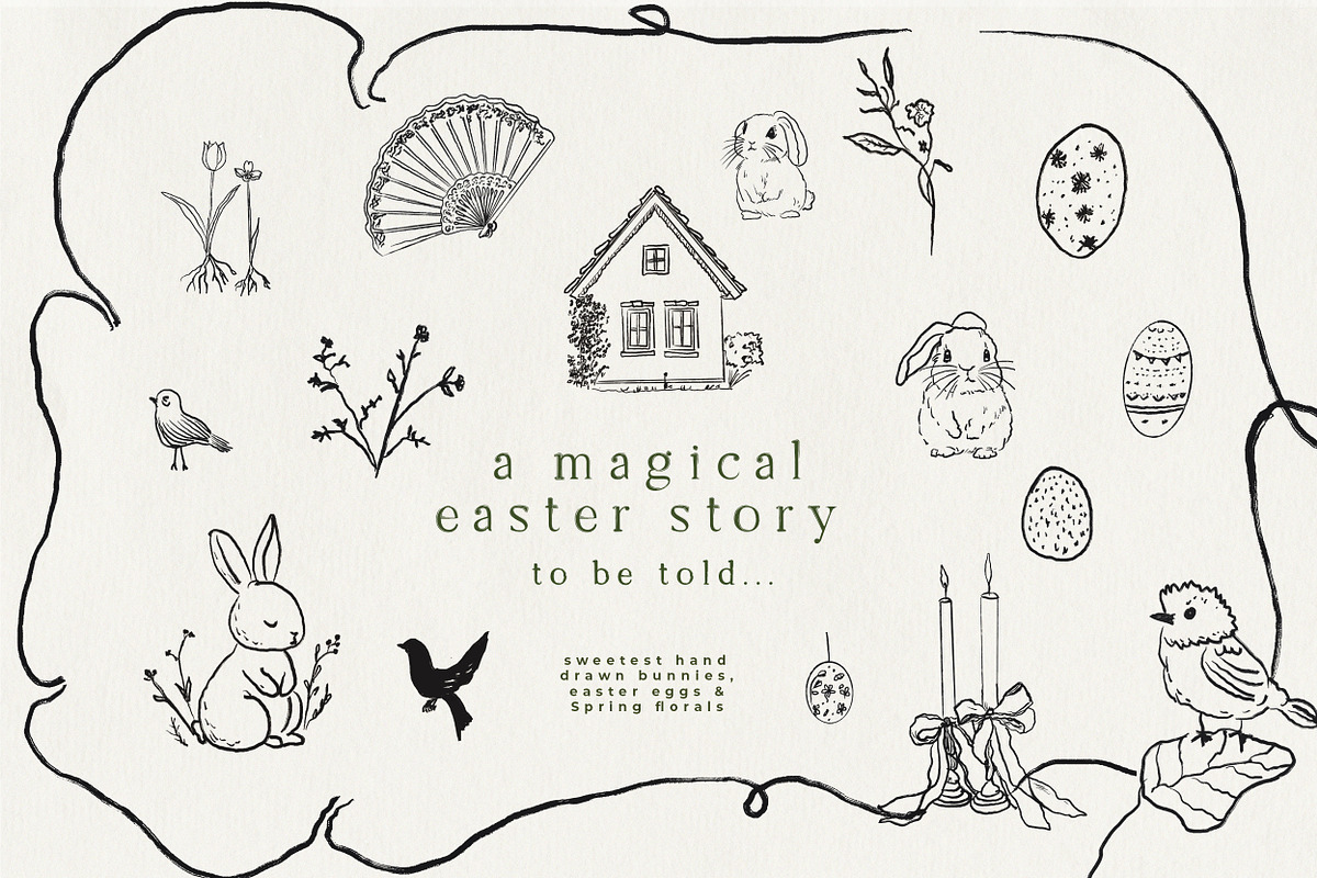 Handmade Cute Easter Icons, an Object Graphic by Laras Wonderland (Photo 2 of 9)