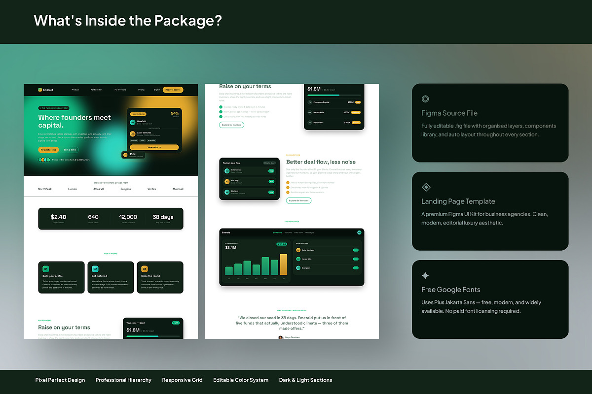 Startup Fundraising & Investor, an UI Kit Template by Pitchlook.Studio (Photo 3 of 3)
