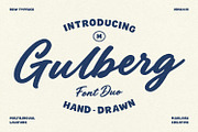 Gulberg Dry Font Duo Script Sans, a Script Font by Maulana Creative (Thumbnail 1 of 7)