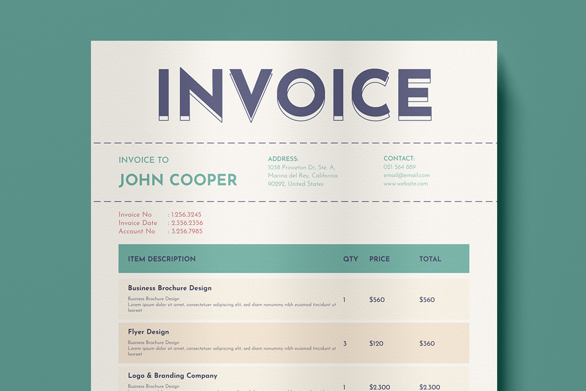 Invoice 02, a Stationery Template by FathurFateh (Photo 4 of 4)