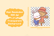 Kawaii Bunny Farmhouse Harvest clipa, an Animal Illustration by Blumensdiary (Thumbnail 3 of 8)