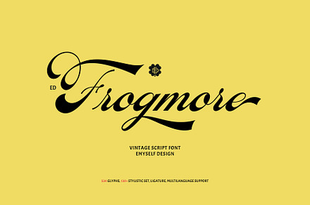 ED Frogmore, a Script Font by Emyself Design