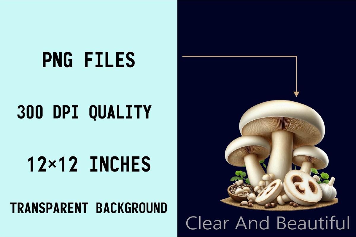 Edible Mushrooms Sublimation Clipart, an Illustration by SVGArt (Photo 5 of 8)