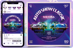 Auto Show Flyer Web Templates, a Flyer Template by regalDRAW