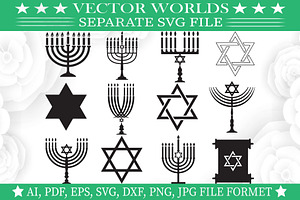 Hanukkah Svg, Light, Star Svg