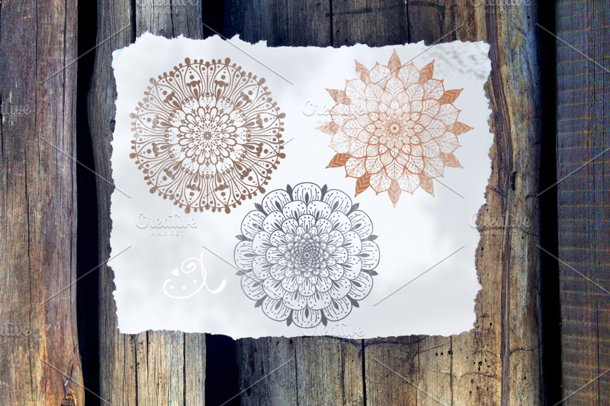 Flower Mandala set, a Decorative Illustration by JaneLane (Photo 4 of 5)