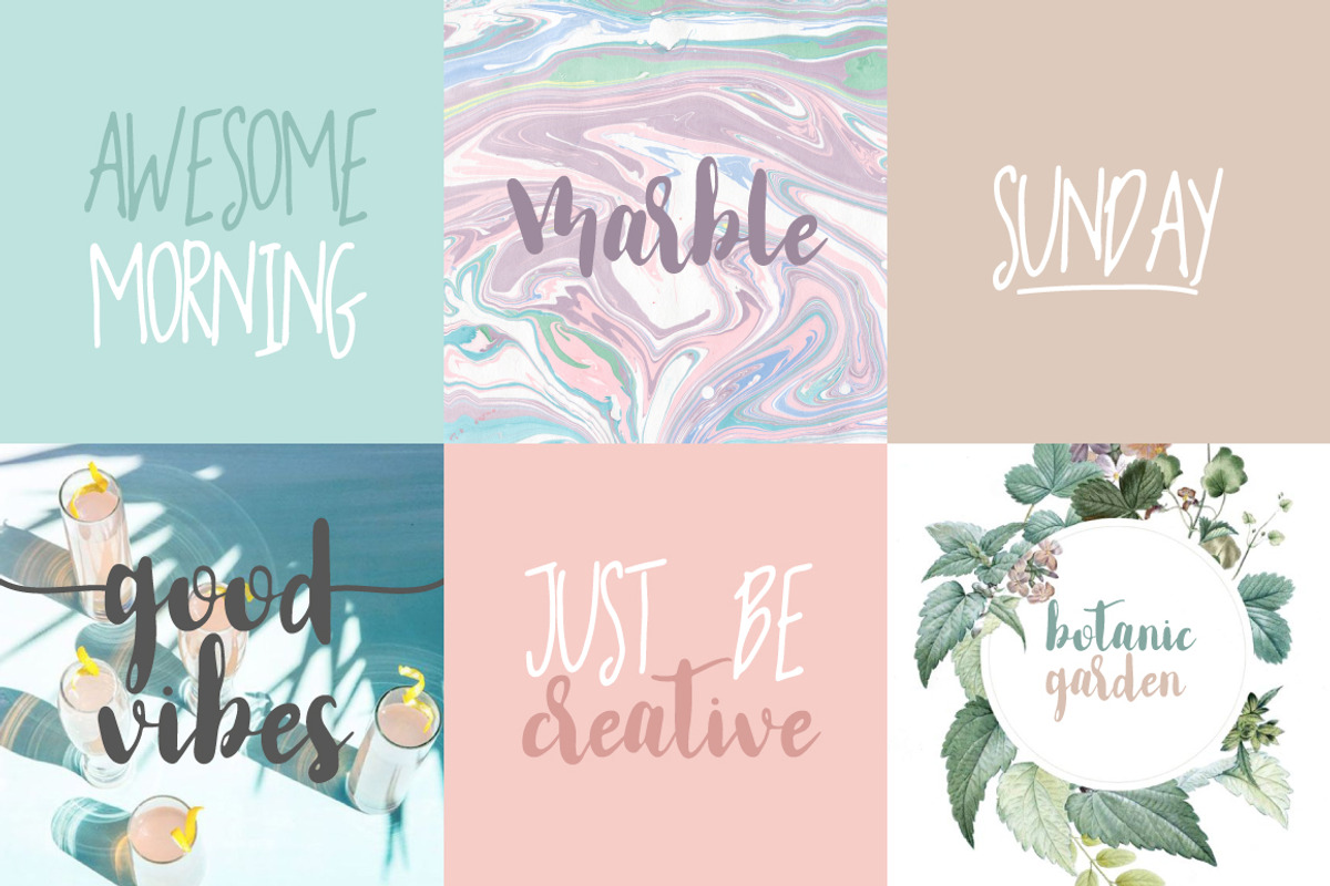 Smoothie Life [Font Duo], a Script Font by Julia Dreams (Photo 2 of 6)