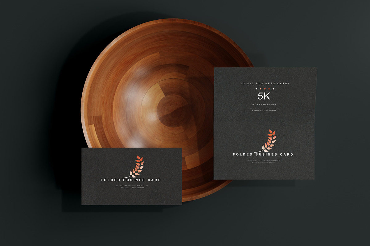 Folded Business Card Mockups, a Print Template by pmvch (Photo 11 of 20)