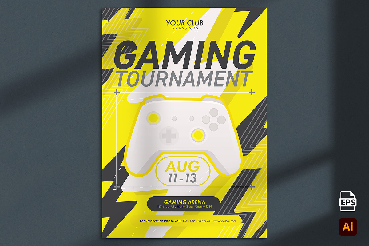 Gaming Tournament Flyer, a Flyer Template by Aarley Kaiven (Photo 2 of 2)