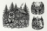 Woodland Raccoon SVG Graphics, an Animal Illustration by DENIDigitalArtSudio (Thumbnail 6 of 8)