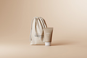 Travel-Size Small Cream Tube Mockups, a Packaging Mockup by pmvch (Thumbnail 2 of 9)