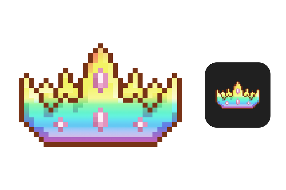 6x Pixel Crown Sub Badges/Emotes, an Illustration by Custom Fonts & Patterns (Photo 8 of 8)