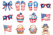 Cute 4th of July Clipart Bundle, a Seasonal Illustration by CitraGraphics (Thumbnail 3 of 6)