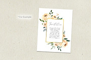 Watercolor Beige Flowers & Leaves, a Decorative Illustration by GraphicsDish (Thumbnail 5 of 5)