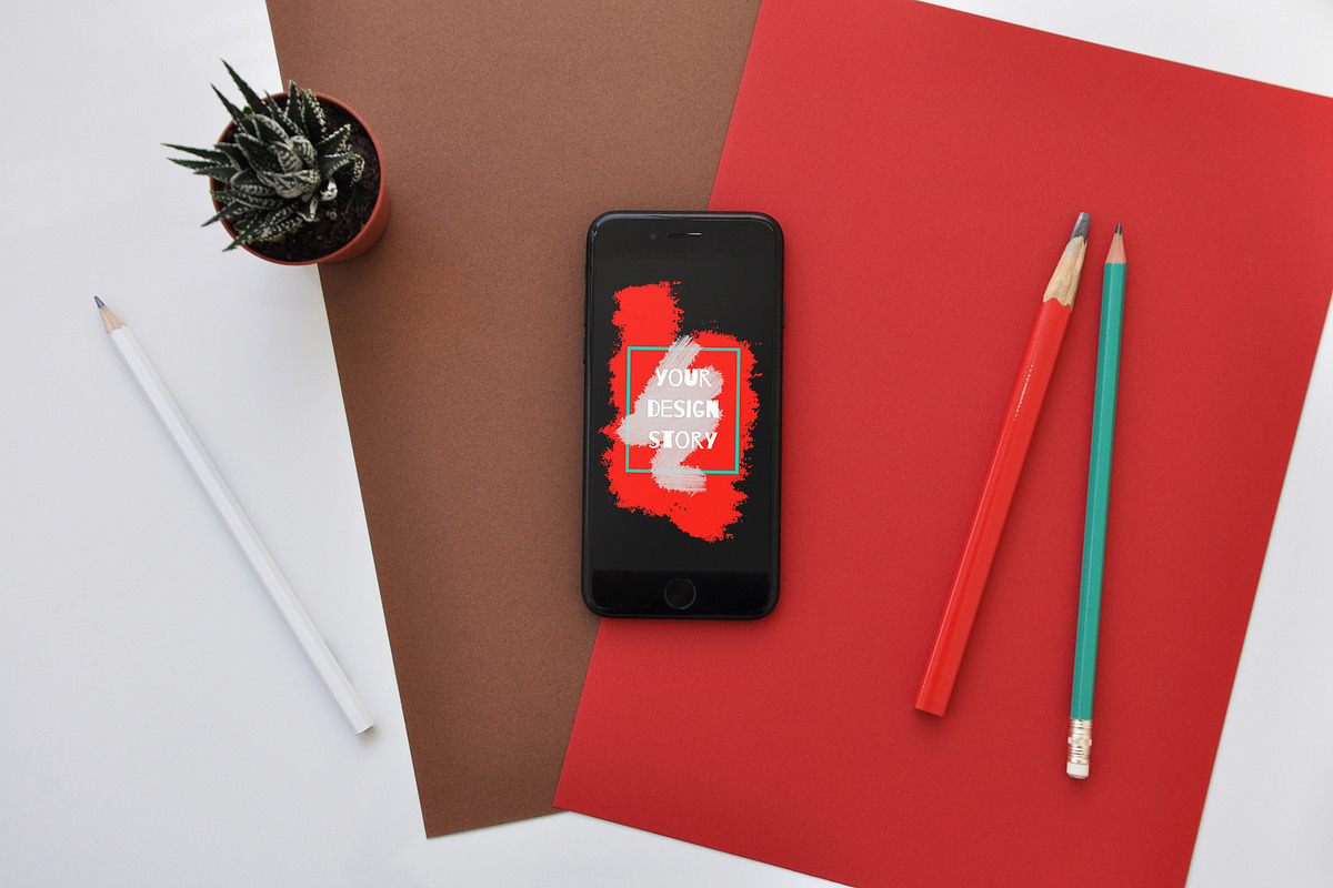 iPhone 7 Black – 7 PSD Mockups, an iPhone Mockup by hezytheme (Photo 5 of 7)