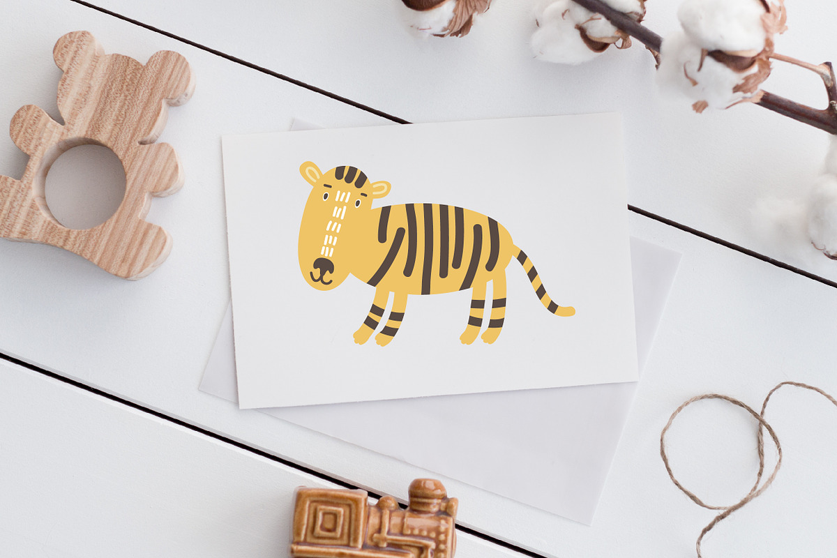 Animals vector set + pattern, a Pattern Graphic by KVIO (Photo 6 of 6)