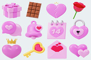 Valentine 3D Icon Pack, an Object Illustration by Lumina_ui_ux202 (Thumbnail 5 of 6)