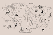 Animal World Map Creator, an Animal Illustration by Natalia Tugova (Thumbnail 11 of 17)