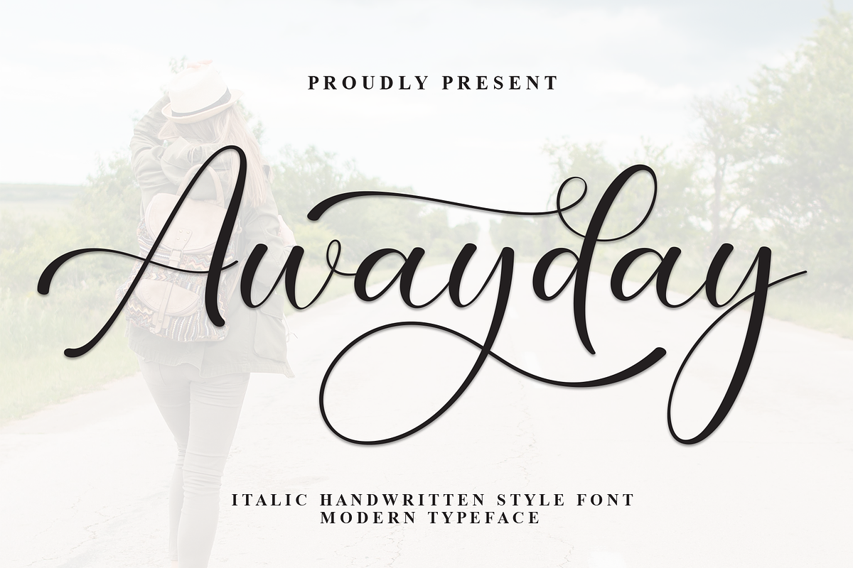 Awayday | Script Font, a Handwritten Font by Scratchones (Photo 1 of 9)