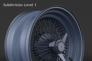 100 Spoke Wire Wheel Rim, a Cars & Vehicle 3D Model by Alartimodels (Thumbnail 7 of 15)