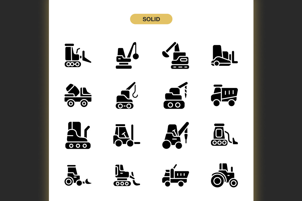 Bulldozer Icons, an Icon by Spacepixel Creative (Photo 3 of 3)