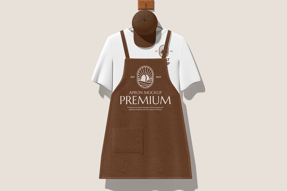 Apron and Tshirt Mockup, a Shirt Mockup by Unerispace (Photo 2 of 5)
