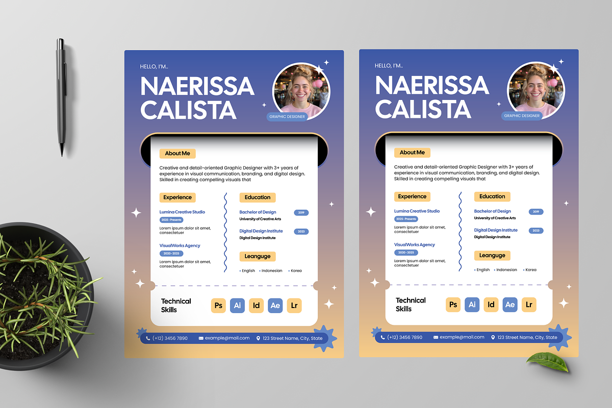Creative Resume, a Resume Template by Annora Studio (Photo 2 of 6)