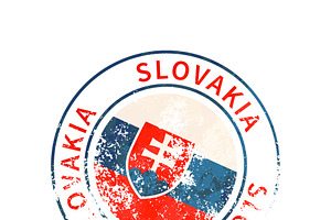 Slovakia Sign Vintage Grunge Imprint