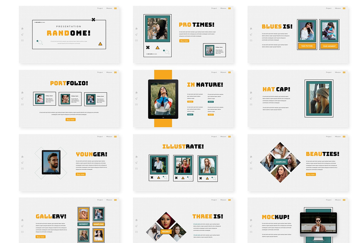 Randome Presentation Template, a Presentation Template by AQR Studio