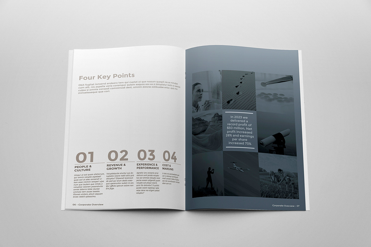Corporate Brochure Report Template, a Brochure Template by Andre28 (Photo 4 of 7)