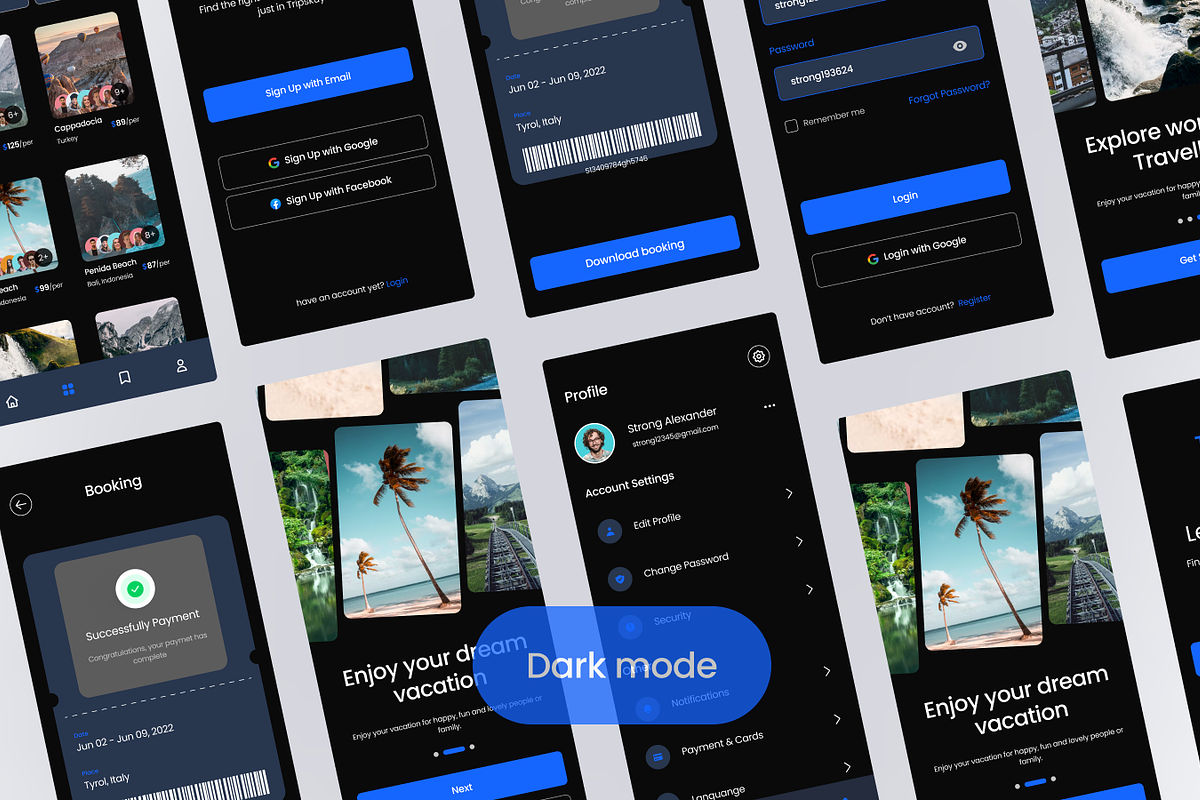 Travelkuy - Travel App UI Kit, an UI Kit Template by mz-studio (Photo 4 of 6)