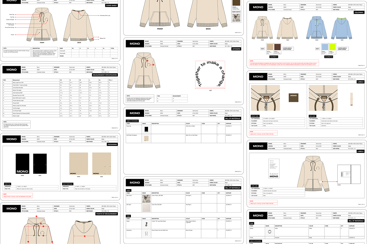 Clothing Techpack Template, a Presentation Template by Monolime (Photo 3 of 5)