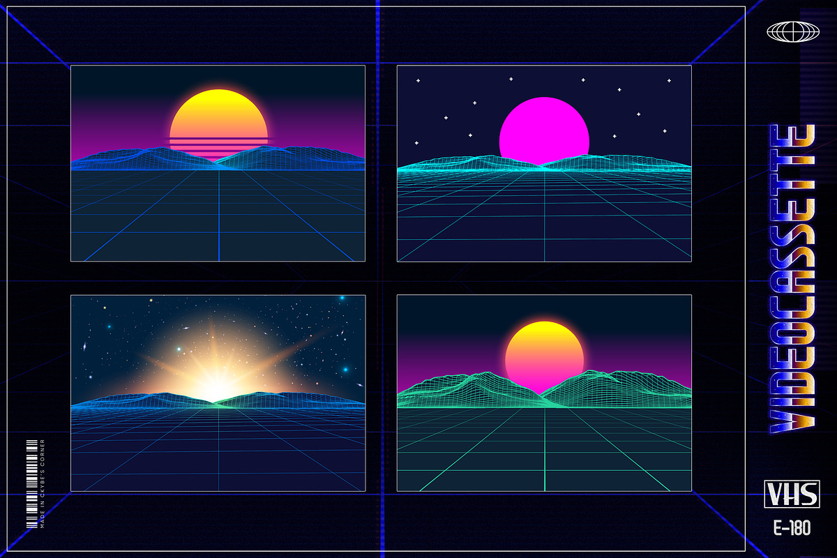 Videocassette - Retro Wave Font, a Symbol Font by Ckybe's Corner (Photo 5 of 5)