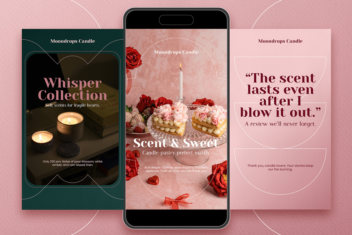 Moondrops – Scented Candle IG Kit, a Social Media Template by Nenjo Studio (Photo 3 of 5)