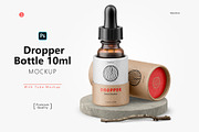 Dropper Bottle 10ml with Tube Mockup, a Cups & Container Mockup by HelenStock (Thumbnail 1 of 9)