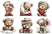 Whimsical Teddy Bear Clipart Bear, an Illustration by Craft Nest (Thumbnail 6 of 11)