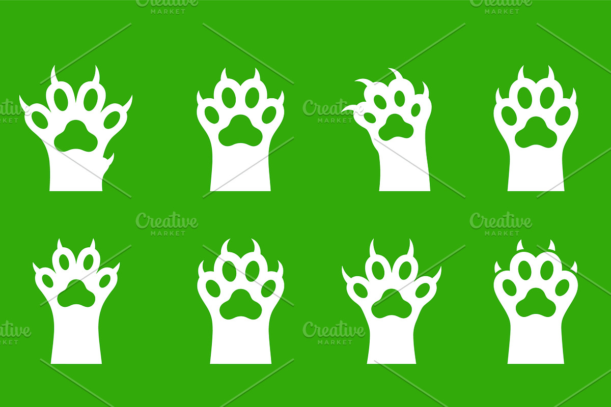 Animal Paw Silhouette Set, an Object Graphic by Artonix (Photo 2 of 3)